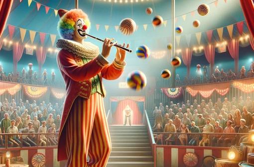 A clown in a circus ring